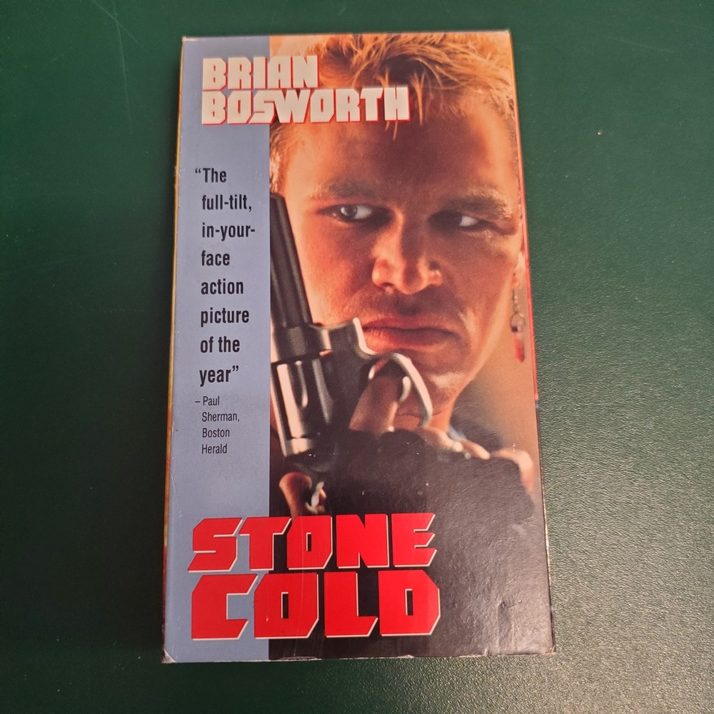 Stone Cold VHS 1991 Brian Bosworth Action Movie Columbia TriStar 50723 NTSC R